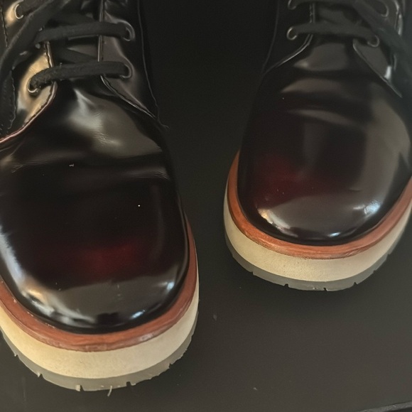 Aquatalia Oxblood Leather Lace Up Ankle Boots - Picture 7 of 17